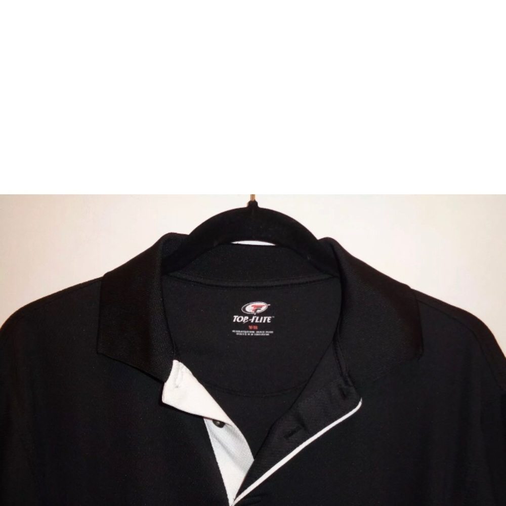 Top Flite Black Large men’s Golf Polo